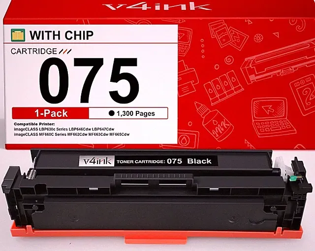 075 Black Toner Cartridge for Canon Color imageCLASS LBP640 LBP640C LBP646Cdw