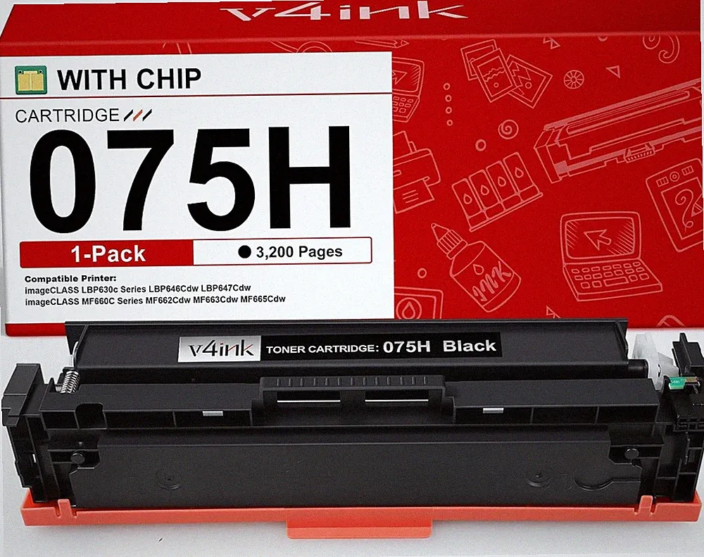 075H 075 Black Toner Cartridge for Canon Color imageCLASS LBP & MF Series