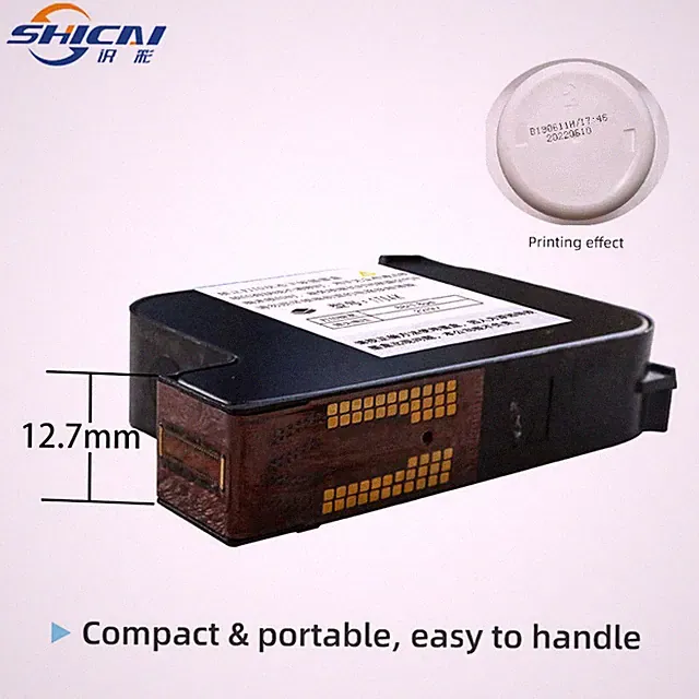 3 pieces Fast Dry Black Color Handheld Inkjet Printer Ink Cartridge