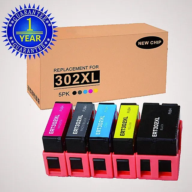 5PK 302XL T302XL Ink Cartridge fits for Epson Expression XP-6000 XP-6100 Inkjet