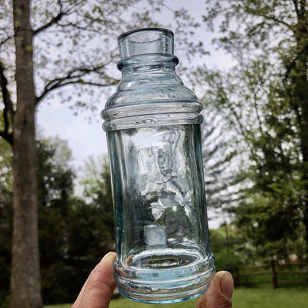 Nice Early Smaller 8 Oz Size Master Ink Bottle Aqua Cork Top 1910s