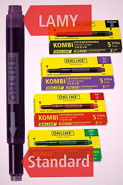 ONLINE Colourful double-sided ink cartridges, red – green – black – purple, univ